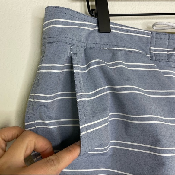 Bonobos Striped Swim Trunk/ Board Short in Blue and White size 33 - Picture 4 of 8